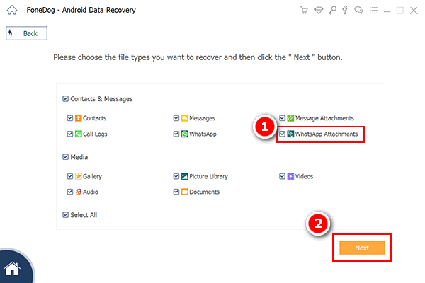 Choose WhatsApp and WhatsApp Attachments