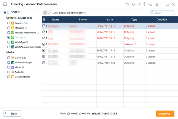 Odzyskaj usunięte wiadomości głosowe za pomocą narzędzia FoneDog Android Data Recovery Tool