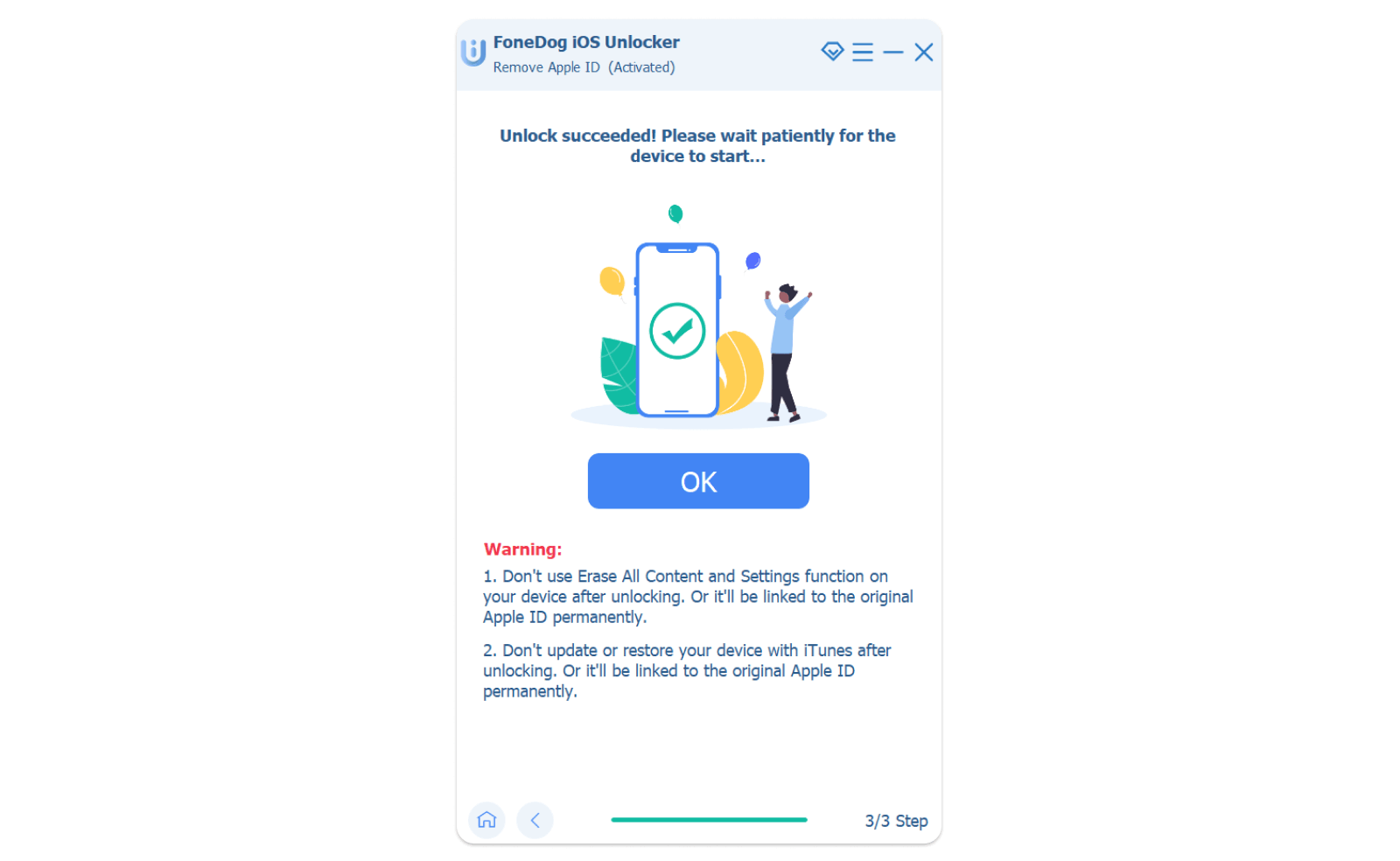 Zakończ usuwanie Apple ID