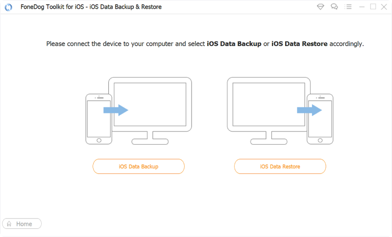 Connect iOS Device and Choose iOS Data Restore