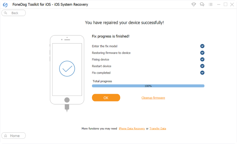 Completed iOS System Recovery to fix iPhone 6 Stuck on Apple Logo