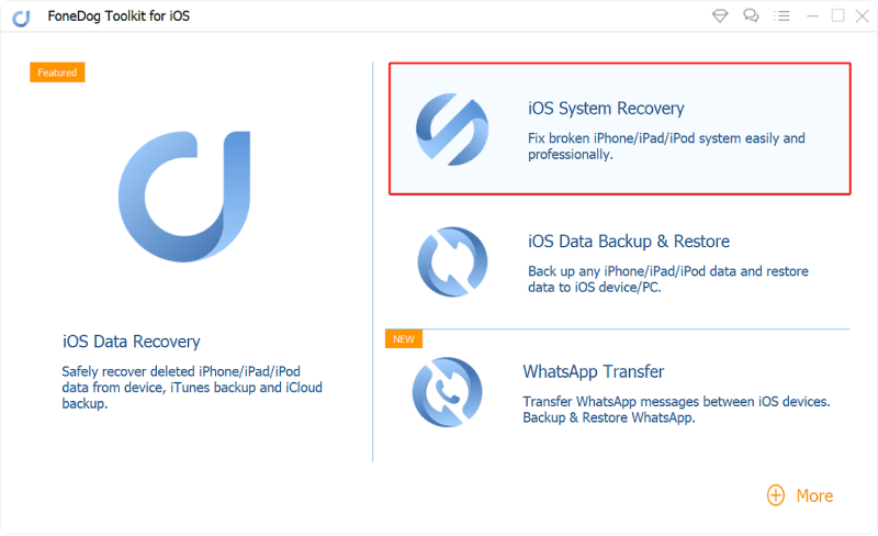 Odzyskiwanie systemu FoneDog iOS