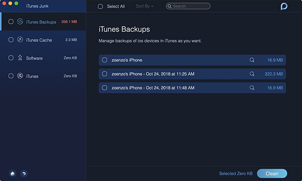 wyczyść kopie zapasowe iTunes