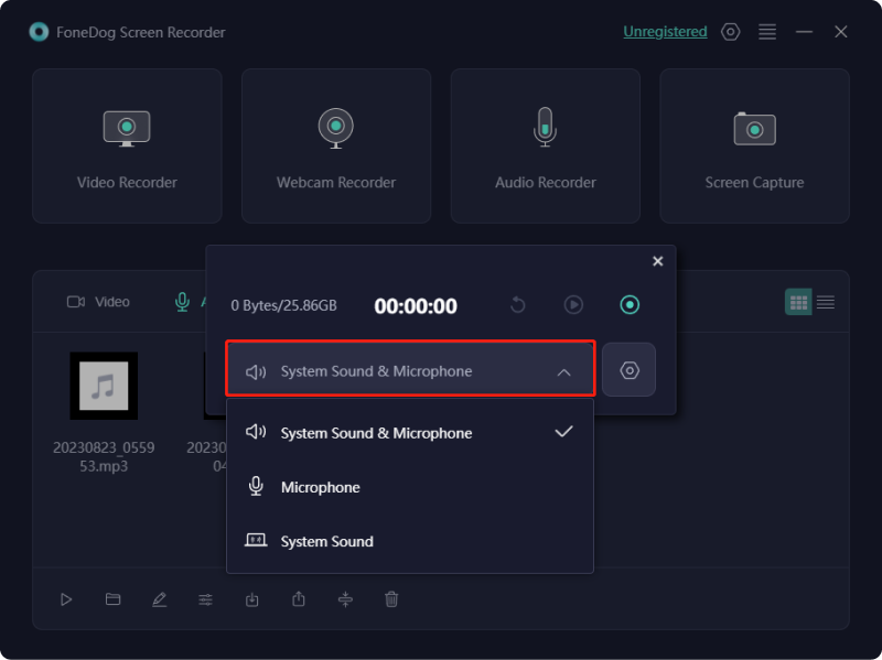 Dostosuj ustawienia audio dla rejestratora audio