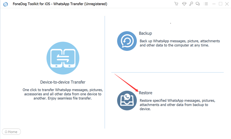 Przywróć wiadomości WhatsApp za pomocą FoneDog WhatsApp Transfer