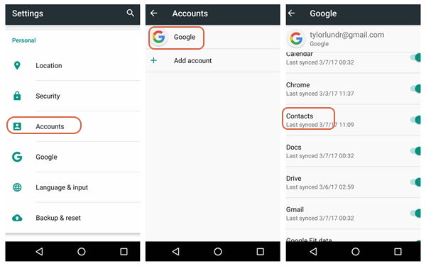 Auto Sync Contacts Google