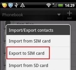 Export Contacts To Sim Card