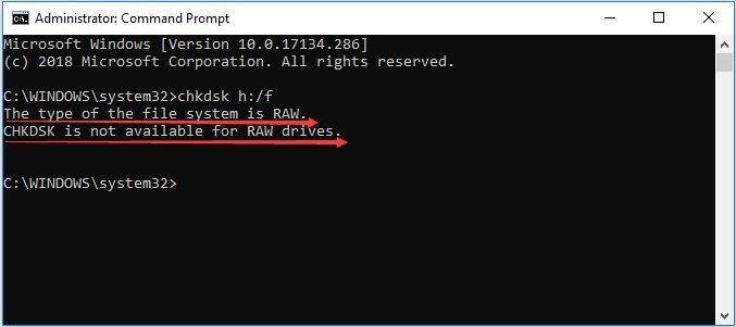 Use CHKDSK Command to Fix Error “You Need to Format the Disk in Drive”