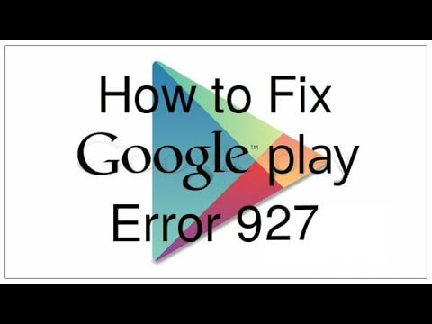 Napraw błąd Google Play 927 Napraw