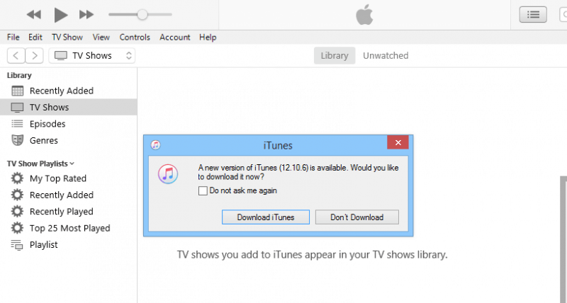 Create a backup via iTunes