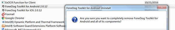 Odinstaluj Androida