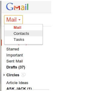 Kontakty Outlook Konto Google