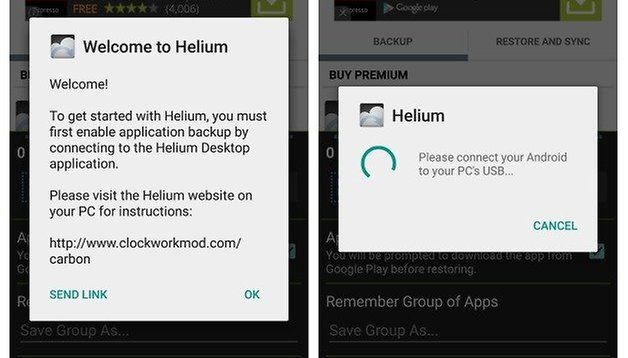Najlepsze narzędzia Kopia zapasowa Aplikacja i dane aplikacji Android Helium