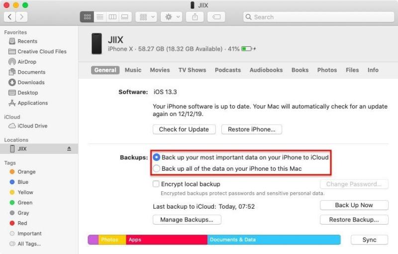 Utwórz kopię zapasową iPhone'a w iCloud na komputerze