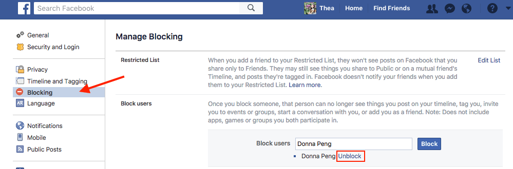 jak odblokować na facebook-desktop