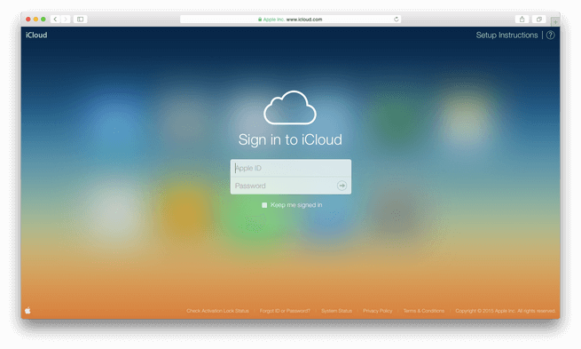 Zaloguj się do Icloud