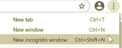 Korzystanie z trybu incognito w Chrome