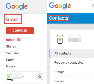 Utwórz kopię zapasową kontaktów na konto Google