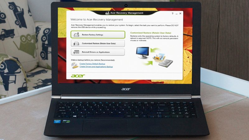 Acer Recovery Management dla Acer Recovery