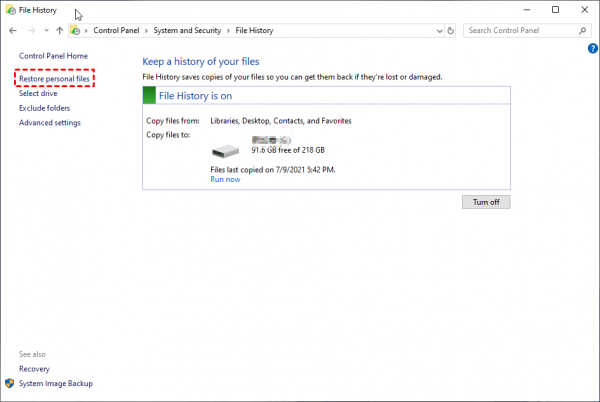 Odzyskaj plik projektu Microsoft przy użyciu historii plików systemu Windows