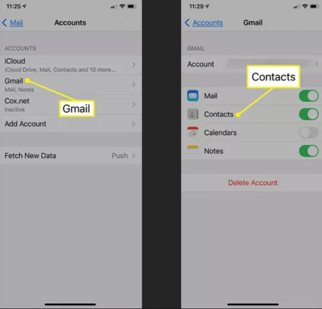 Użyj Gmaila, aby przenieść kontakty z iPhone'a na iPhone'a
