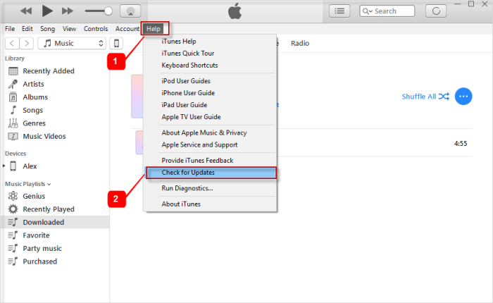 Zaktualizuj iTunes, aby naprawić pustą pamięć wewnętrzną iPhone'a