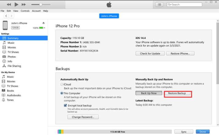 Jak naprawić brak folderu ostatnio usuniętych notatek w problemie z iPhonem za pomocą iTunes