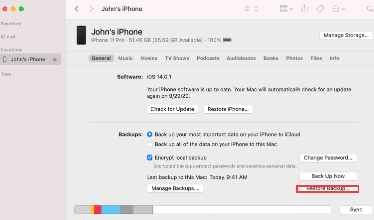 Odzyskaj utracone dane iPhone'a za pomocą kopii zapasowej przez iTunes