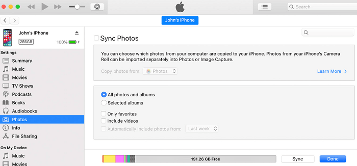 Przesyłaj zdjęcia z Androida na iPhone'a 15 za pomocą iTunes