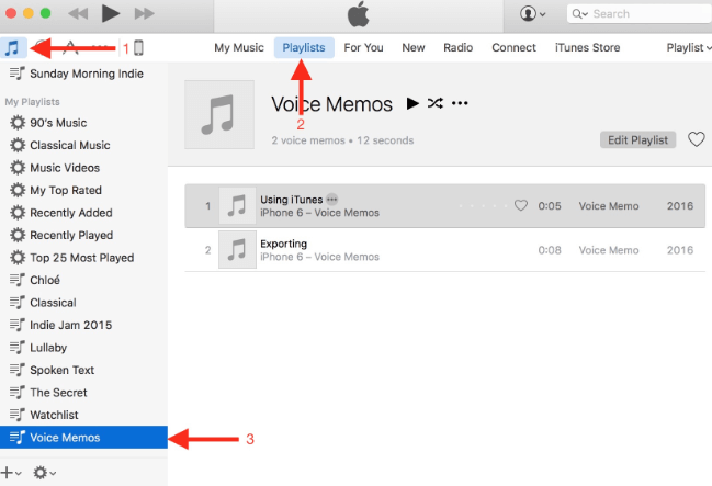 Znajdź notatki głosowe w iTunes