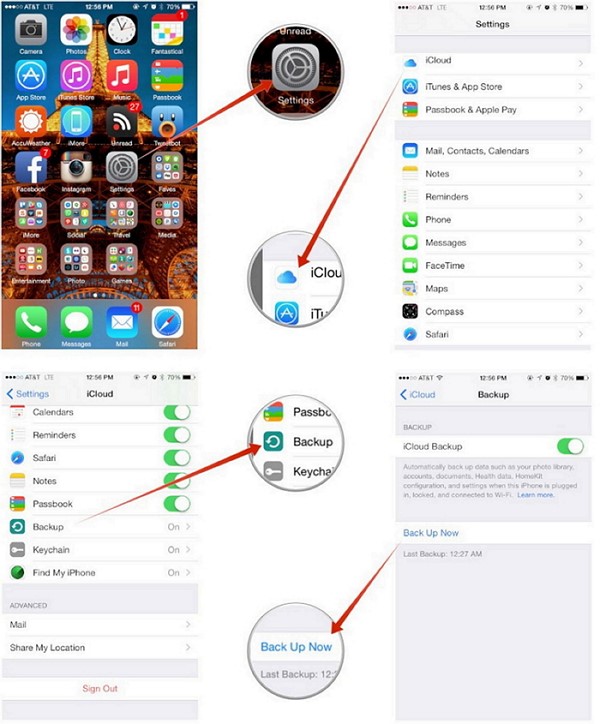 Ręcznie wykonaj kopię zapasową urządzenia iOS na iCloud