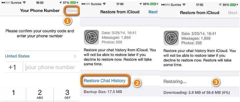 Wyodrębnij WhatsApp z iPhone'a za pomocą iCloud