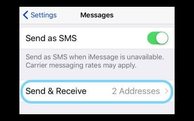 Zresetuj ustawienia iMessage