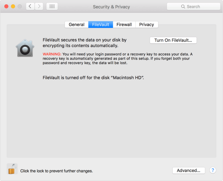 Osx Elcapitan Security Prywatność Filevault