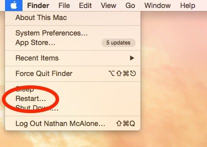 Spróbuj ponownie uruchomić komputer