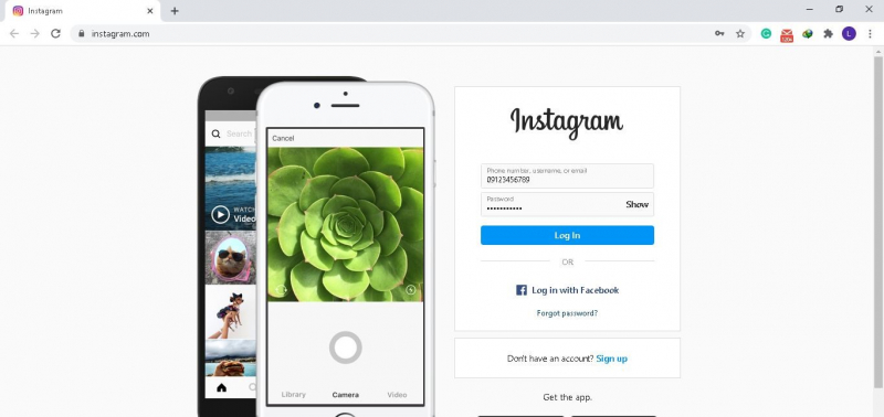 Przejdź do witryny Instagram, aby wyczyścić pamięć podręczną Instagram w systemie Windows