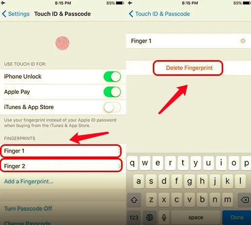 Usuń odcisk palca i dodaj go ponownie