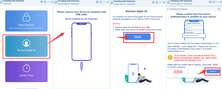Używanie FoneDog iOS Unlocker do odblokowania Apple ID za darmo
