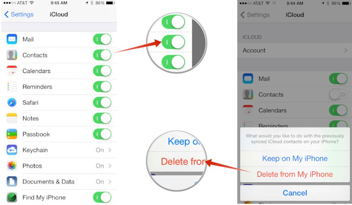 Odzyskaj usunięte kontakty na Iphone By Icloud