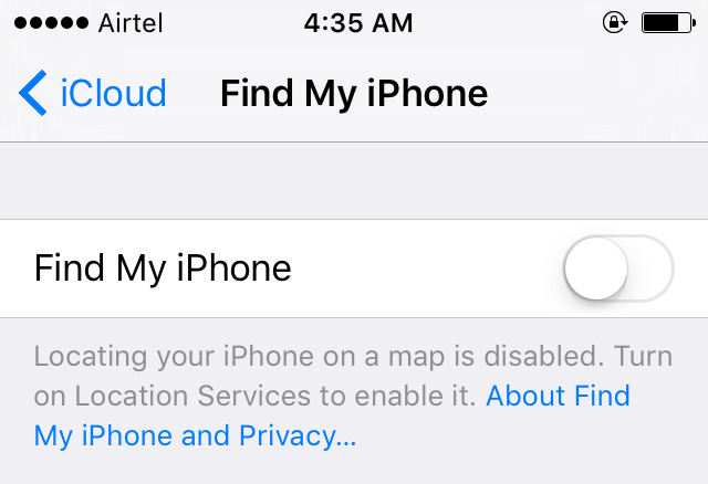 Wyłącz Znajdź mój iPhone