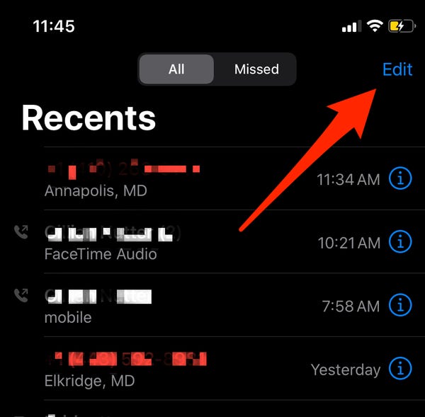 Zwiększenie historii połączeń iPhone'a