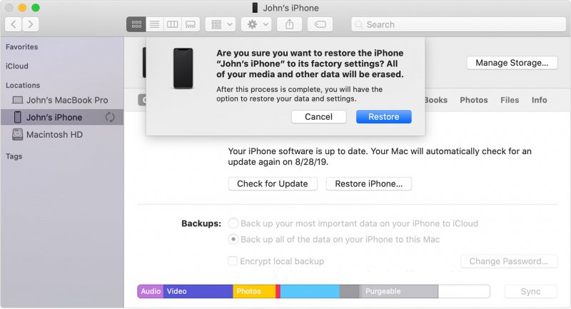 Zresetuj iPada do ustawień fabrycznych bez Apple ID z iTunes
