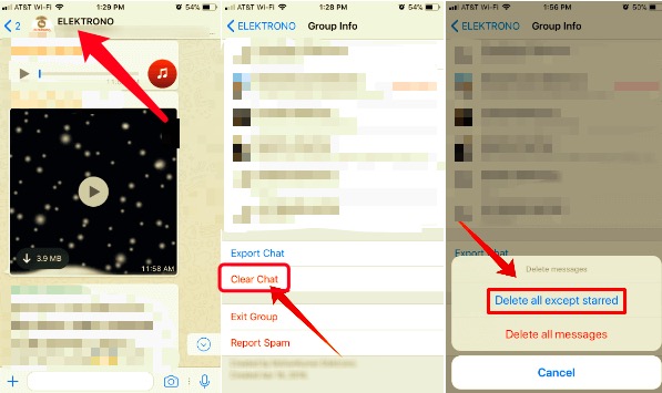 Usuń dane z WhatsApp za pomocą okna czatu na iPhonie