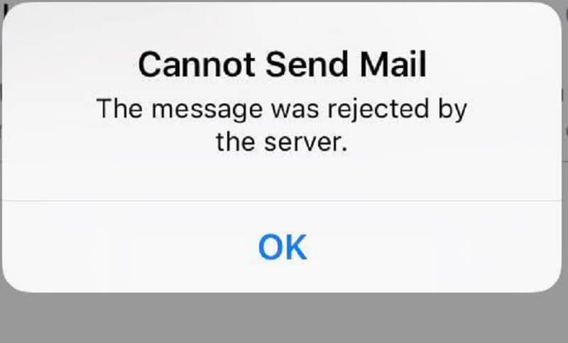 Nie można wysłać wiadomości e-mail