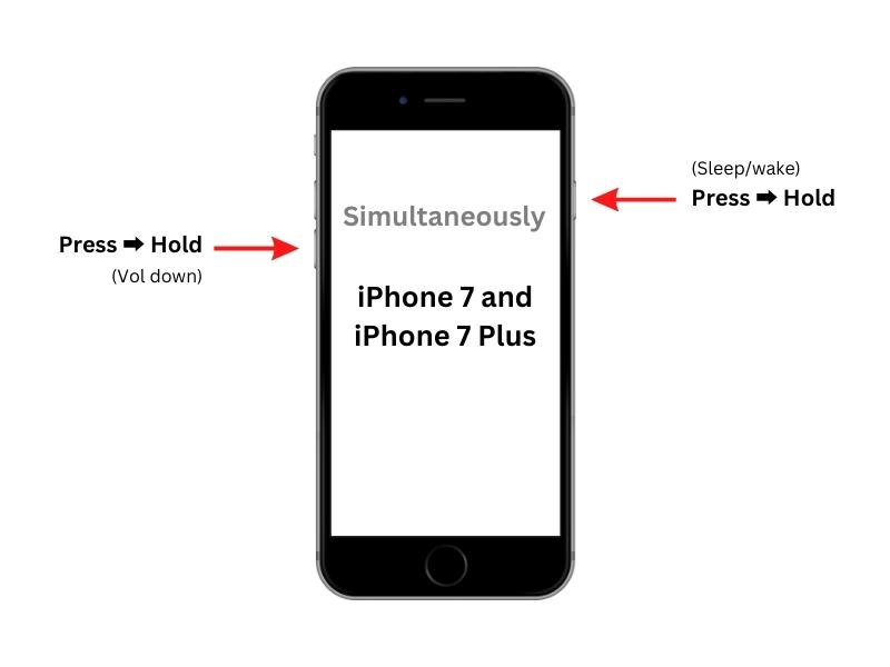 Wymuś ponowne uruchomienie iPhone'a 7, aby naprawić brak synchronizacji notatek iPhone'a