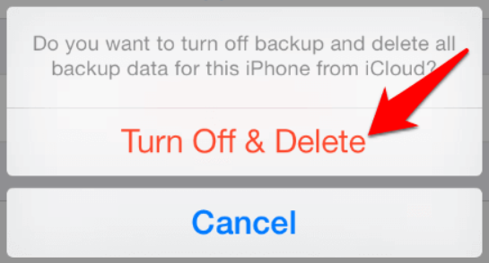 Wyłącz i usuń kopię zapasową iCloud