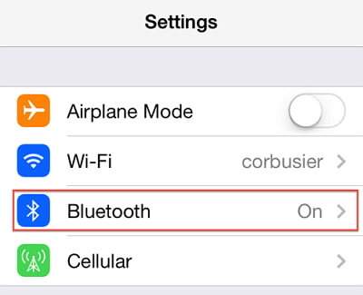 Wyłącz Bluetooth na Iphone