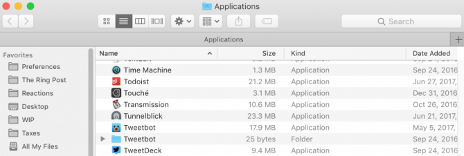Otwórz folder aplikacji