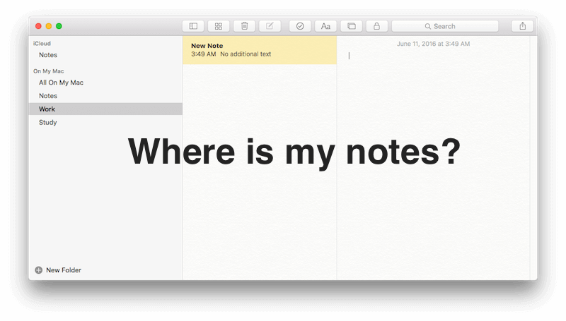 Mac Notes zniknął