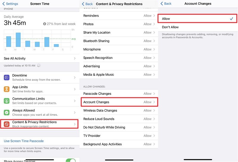 Sprawdź ograniczenia swojego iPhone'a, gdy Twój Apple ID jest wyszarzony